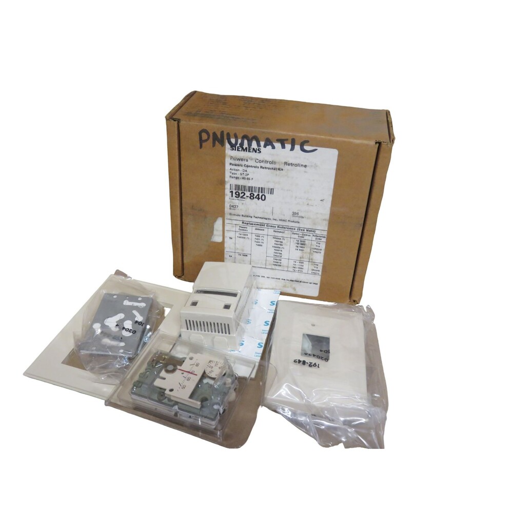 New Siemens Powers 192-840 192-202 Retroline Pneumatic Thermostat Retrostat Kit